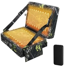 Heated Hunting Seat Cushion Pad Thermal Hunting Seat with 10000 mAh Power Ban...