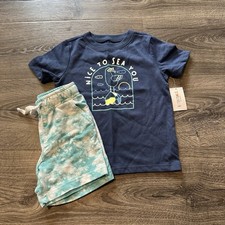 2t Toddler Boy Outfit NWT Tshirt GUC Shorts With Drawstring