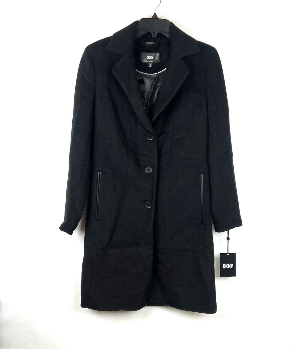 DKNY Women’s Black Trench Coat Size XS