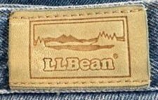 LL Bean Vintage Blue Jean Denim Mens Size 42x34 Made In USA Flannel Lined