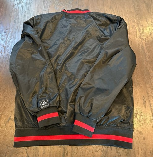 Young & Reckless Jacket Mens Large Black Satin Varsity Game Time Baseball - Picture 2 of 4
