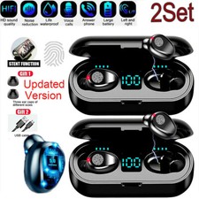 2022 TWS Wireless Bluetooth 5.0 Headset Earphones Touch Earbuds Headphone -2PACK