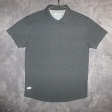 Bylt Polo shirt mens Large Gray Lux Short Sleeve Golf Activewear Casual Athletic