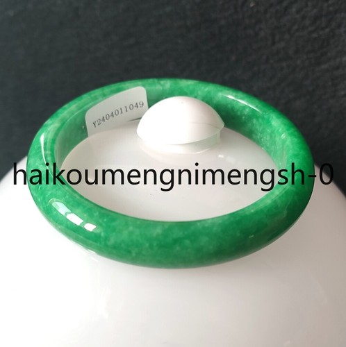 Certified Grade A Green 57mm Natural Burma Jade jadeite Bangle Bracelet - Picture 2 of 9