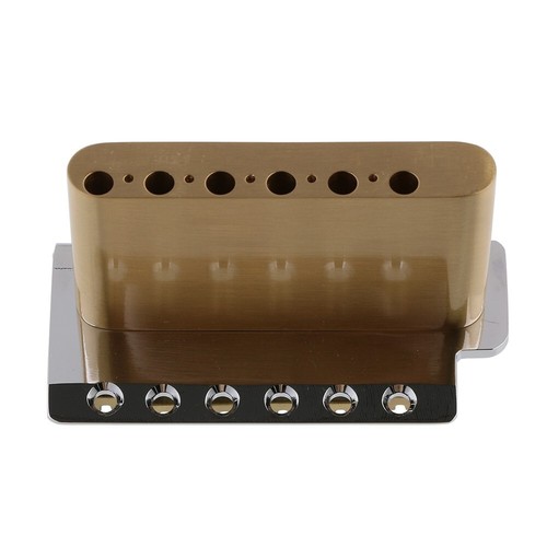 6 Point Strat-style Tremolo Bridge, Brass Block & Saddles 10.5mm String Spacing - Picture 4 of 6