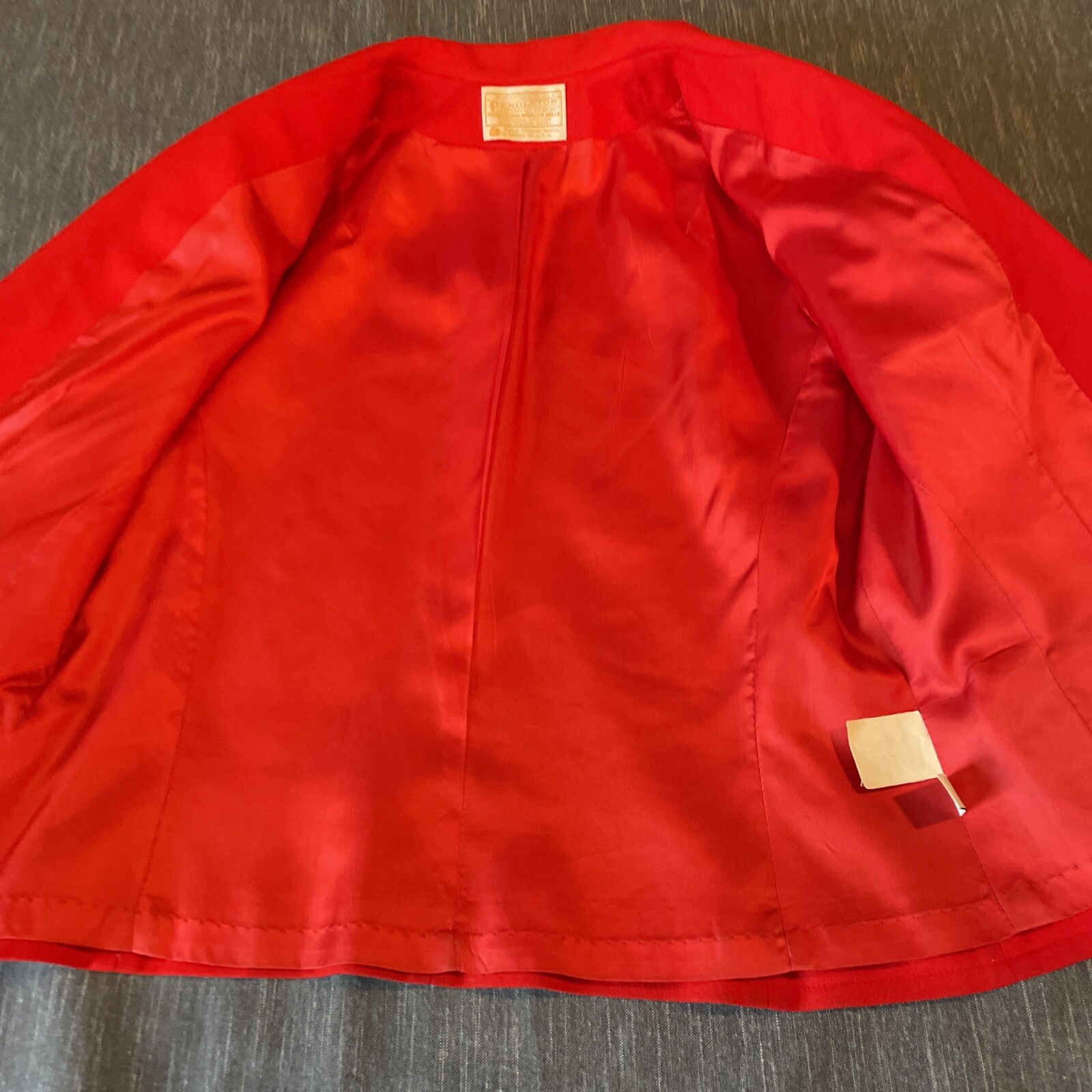 pendleton vintage red wool one button jacket wome… - image 9