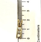 14k yellow gold .45ct SI1 H diamond 3 stone pendant necklace 1.6g estate — photo 5