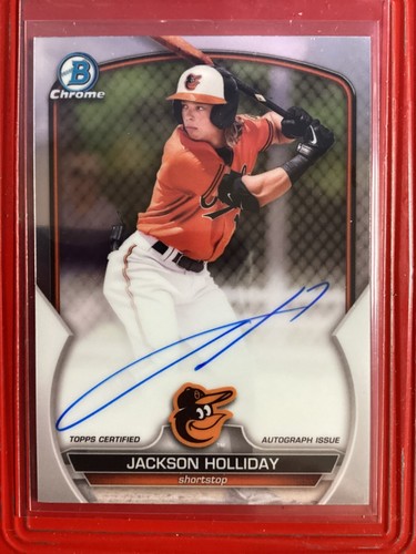JACKSON HOLLIDAY  2023 Bowman Chrome PROSPECT AUTO #CPA-JH  Orioles - Afbeelding 1 van 2