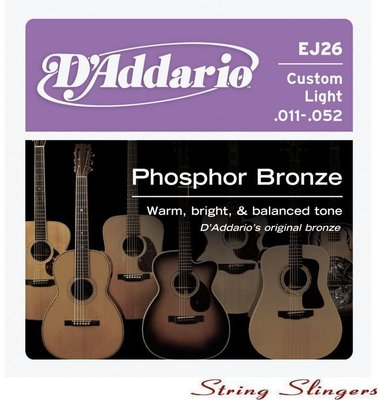 D'Addario EJ26 Phosphor Bronze Akustiksaiten 11-52