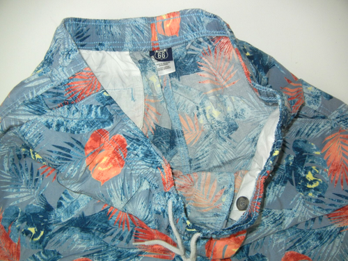 ROUTE 66 Blue Stretch Cotton SUMMER CHINO SHORTS Athletic Gym Beach Hike Men XL - Picture 3 of 6