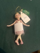 NEW Kurt Adler Resin 4.25  Pink Ballet Girl Christmas Holiday Ornament