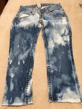 True Religion Bleached Skinny Jeans Size 29x24 Womens Bleached Made In USA