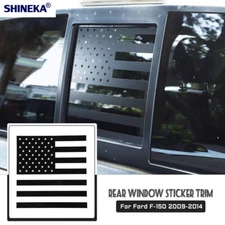 For 2009-14 Ford F150 Back Rear Middle Window American Flag Decal Sticker Vinyl