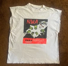 N.W.A. 1988 STRAIGHT OUTTA COMPTON F**K THA POLICE CONCERT T-SHIRT DR.DRE ICE