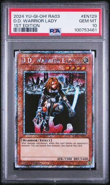 D.D. Warrior Lady First Edition Platinum Secret Rare RA03-EN129