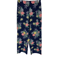 Attitudes by Renee Regular Novelty Straight Leg Pull-On Pants Navy X-Small Size