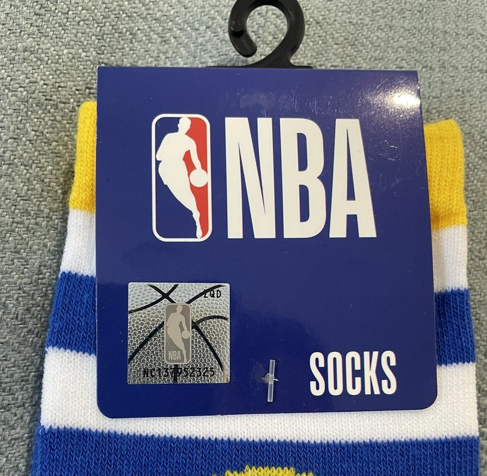 NUEVO Calcetines Golden State Warriors NBA Baloncesto Deportes Unisex Regalo Azul Amarillo Foto 3 de 4