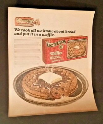 VINTAGE ADVERTISING 1977 Campaign Pitch Poster ROMAN MEAL WAFFLES #5