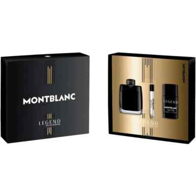 Montblanc Legend 3 Piece Set for Men: 3.4 EDP, Mini EDP 7.5ml,  Deodorant NEW
