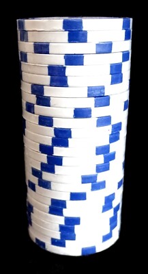 New 25 Replacement Poker Chips White Dice Design Unopened Package