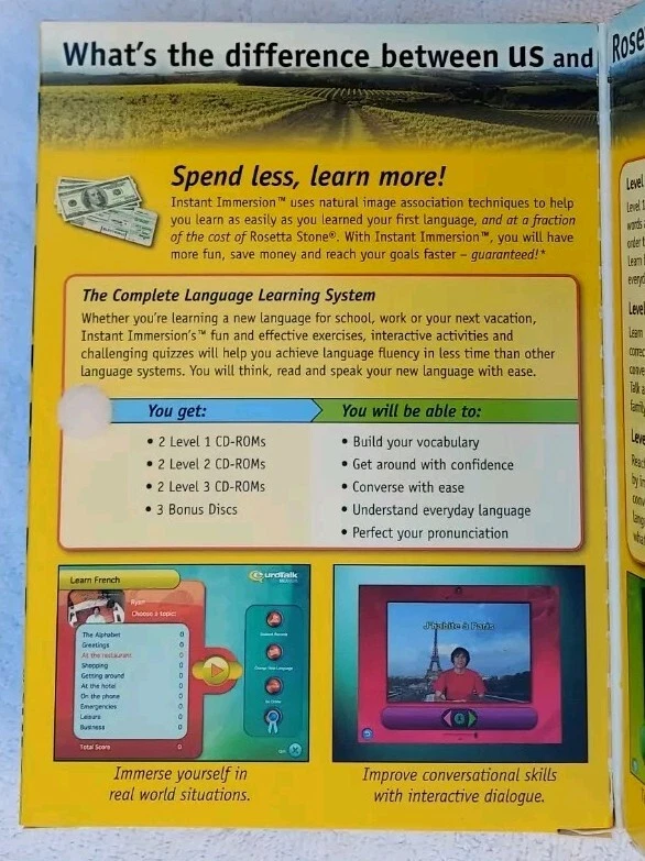 Instant Immersion French Levels 1, 2 & 3 for PC, Mac compare to Rosetta Stone - Image 4 of 4