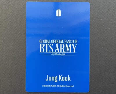 BTS-ARMY MEMBERSHIP GIFT PHOTO CARD JUNGKOOK | eBay