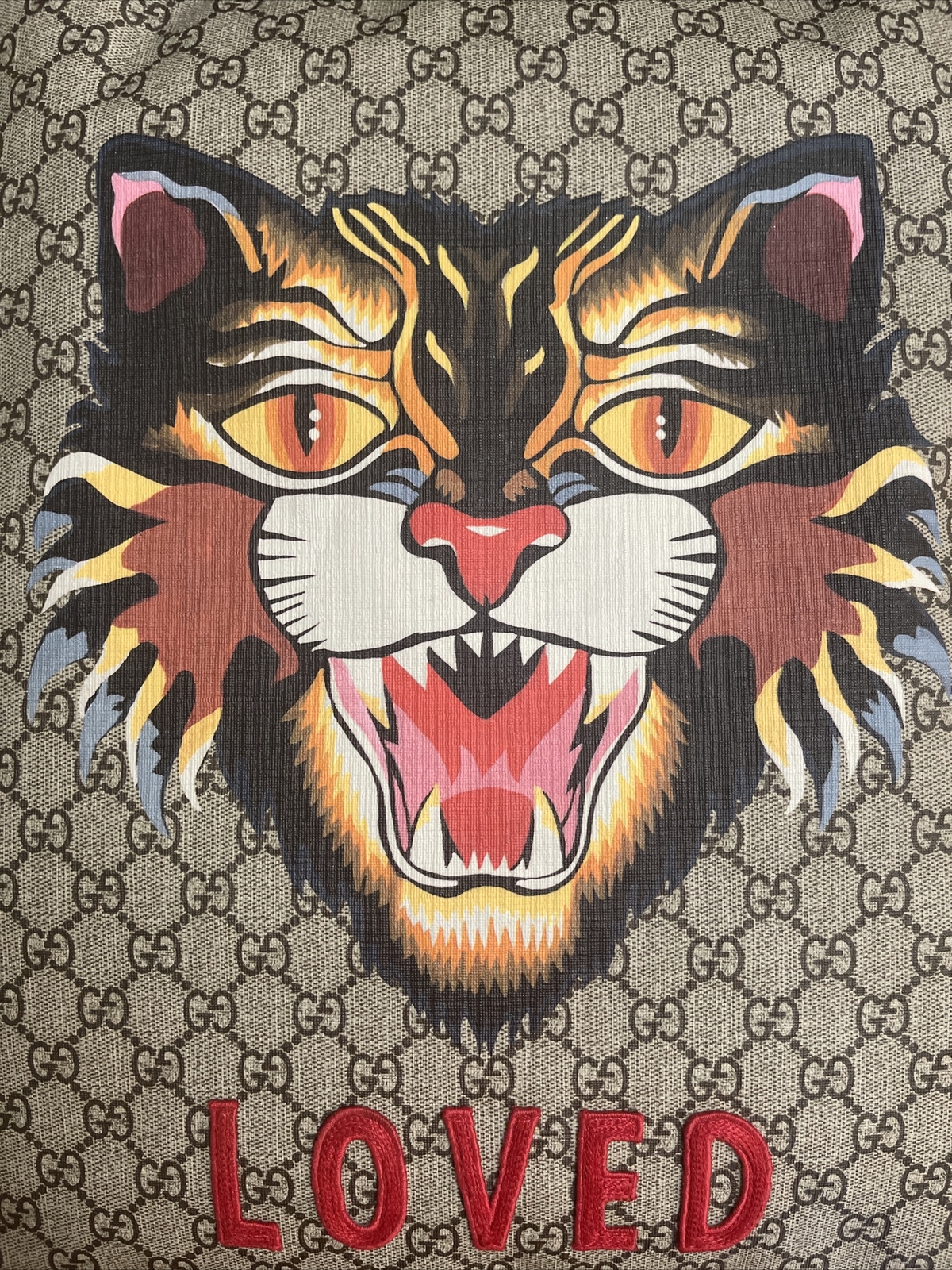 authentic Gucci wolf print drawstring bag backpack - image 3