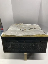 Irvin's Country Tinware Square Ceiling Light with Chisel in Country Tin