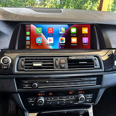 Android 14,0 Autoradio 4G LTE AUX HD GPS CarPlay BT Für BMW 5 Series F10 F11 NBT