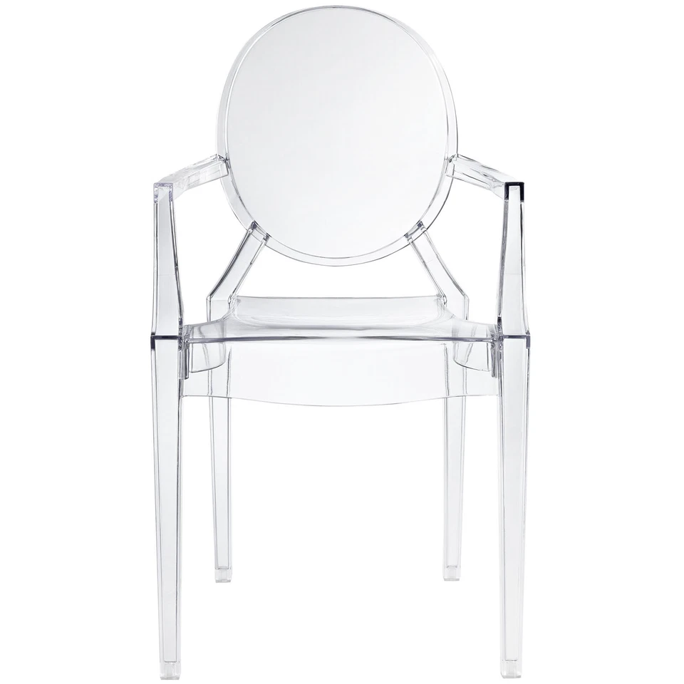 Modway Transparent Modern Crystal Dining Accent Armchair in Clear - Image 3 of 4
