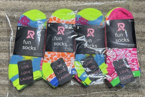 Rumi 3 pares de calcetines divertidos para mujer 9-11 - Imagen 3 de 3