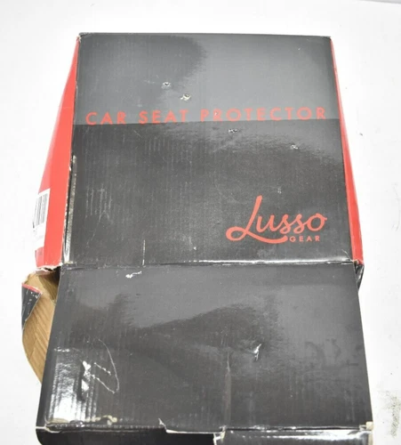 Lusso Gear Car Seat Protector For Baby Seat Thick Padding 2 Mesh Pockets Black