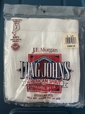 NOS Vintage J.E. Morgan Long Johns Thermal PANTS Youth Childrens Boys Small USA