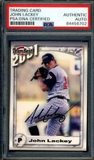 John Lackey PSA DNA Signed 2001 Best Rookie Autograph