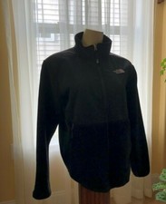 The North Face Boys Denali Jacket Black Full Zip Pockets Fleece Sz XL 18/20