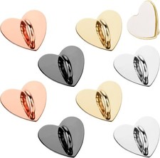 8 Pcs Cell Phone Finger Ring Heart Shaped Adhesive Phone Charm Holder Hooks