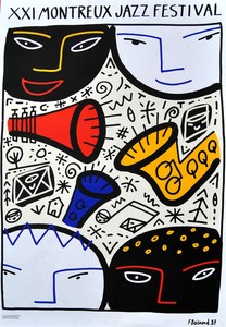 Original Festivalposter, XXI Montreux Jazz Festival, F. Boisrond ...