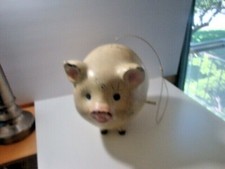 Vintage PIG Bird House Ceramic or Resin? Sign...