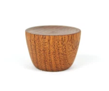 Martz, Marshall Studios Teak Wood Tapered Cup Lamp Finial, Danish Modern Style