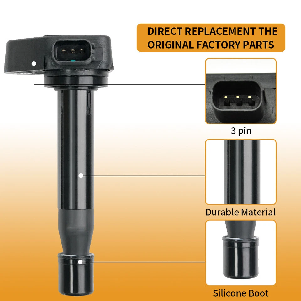 6X Bobinas de encendido + 6X Bujías para Honda Pilot Acura MDX RDX TL RL TSX UF603 Foto 3 de 4
