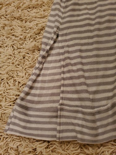 We The Free Free People Gray White Striped 1/2 Buttoned Collared Dress X-Small - Picture 5 of 7
