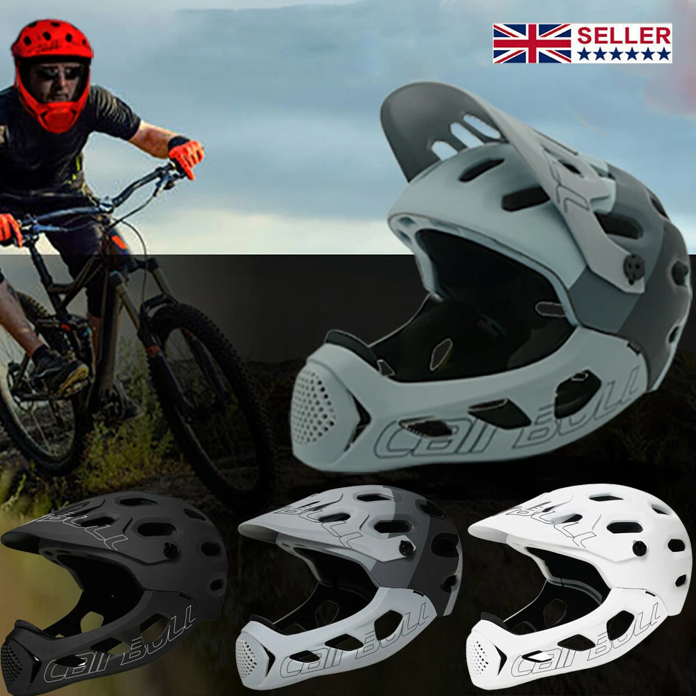 Adults Mens Cycling Helmet Full Face Downhill Mountain Bike Helmet MTB 54 61CM