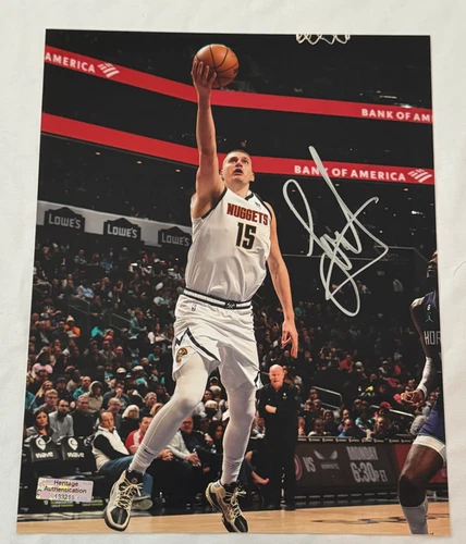 NIKOLA JOKIC SIGNED AUTOGRAPHED 8X10 PHOTOGRAPH AUTO PHOTO DENVER NUGGETS W/ COA