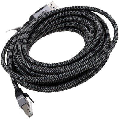 goobay Ethernet-Kabel USB-A 3.1 auf RJ45 7,5m    Schwarz