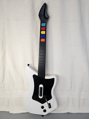 Guitar Hero Wireless White Guitar Red Octane 95025 PS2 Playstation No  Dongle