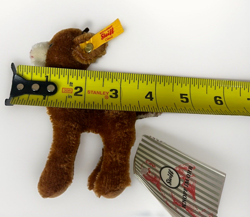 Steiff Rudolph The Red Nose Reindeer Mohair Mini 5” Tall Williams Sonoma Xmas - Picture 14 of 21