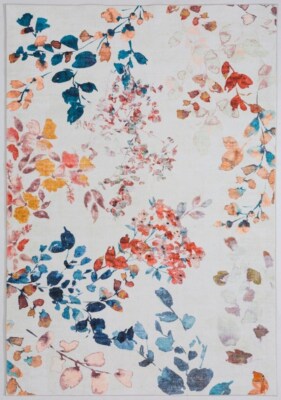 Veronique Floral Bohemian Textured Rug Floor Carpet Mat Modern Design ...