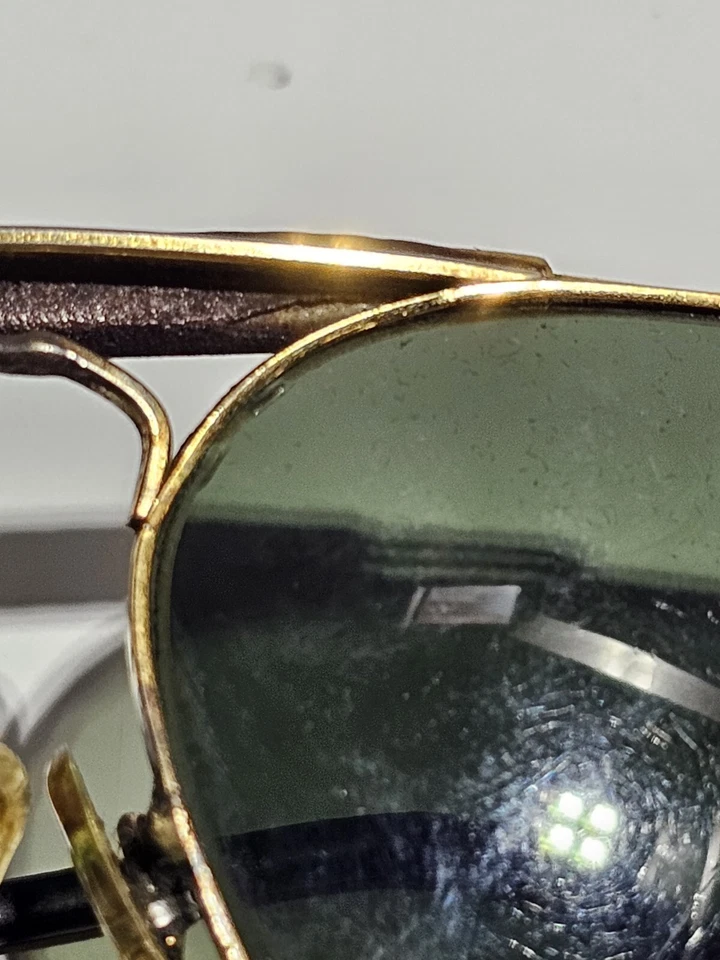 Lunettes de soleil vintage Ray Ban B&L USA AVIATOR 62[]14 or - Photo 4/4