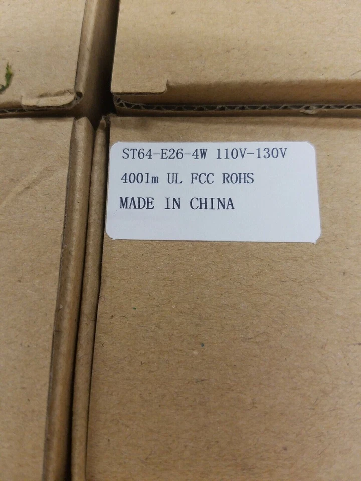 6pcs LED Dimmable Edison Bulbs E26 ST64 Vintage Retro 4W 110V D Warm White - Image 3 of 4