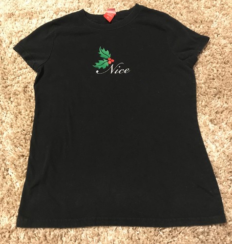 Ladies Christmas Nice Shirt Sleeved T 